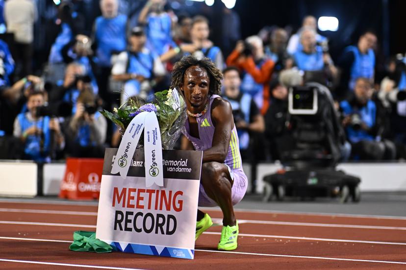 Brazilian Alison dos Santos runs a meeting record at the 400m hurdles race, at the 50th edition of the Memorial Van Damme Diamond League athletics event in Brussels, Saturday 5 September 2026.  BELGA PHOTO JASPER JACOBS