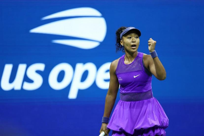 Japan's Naomi Osaka celebrates a point against Czech Republic's Karolina Muchova during their women's singles quarterfinal tennis match on day eleven of the US Open tennis tournament at the USTA Billie Jean King National Tennis Center in New York City on September 3, 2025.  CHARLY TRIBALLEAU / AFP