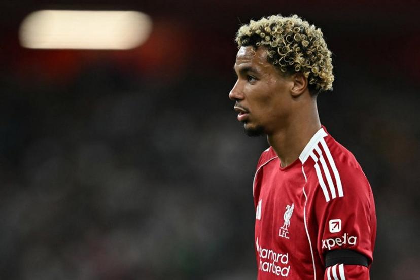 Liverpool's French striker #22 Hugo Ekitike looks on during the English Premier League football match between Liverpool and Bournemouth at Anfield in Liverpool, north west England on August 15, 2025.  Paul ELLIS / AFP