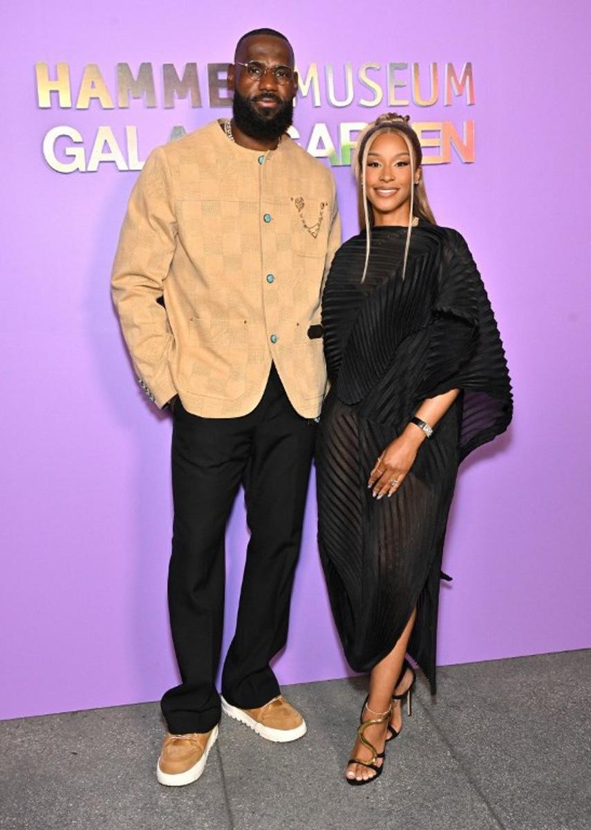 US professional basketball player LeBron James (L) and Savannah James attend the 20th Annual Hammer Museum Gala in the Garden at the Hammer Museum in Los Angeles, May 17, 2025.  LISA O'CONNOR / AFP