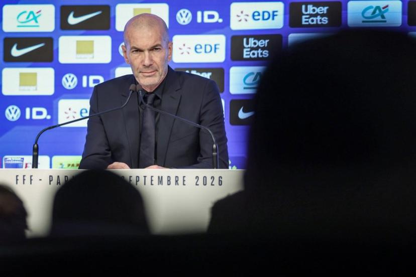 France's national football team head coach Zinedine Zidane holds a press conference to unveil France squad for the upcoming Nations League matches, at the French football federation (FFF) heaquarters in Paris on Septembre 18, 2026.   FRANCK FIFE / AFP