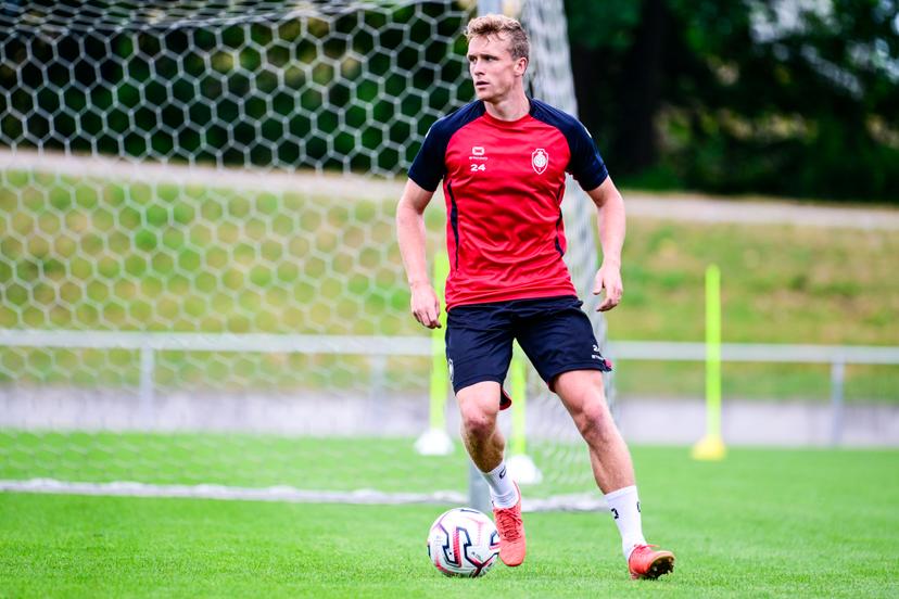 Antwerp's Thibo Somers pictured in action during a training session during the summer training camp of Belgian soccer team Royal Antwerp FC, Wednesday 08 July 2026 in Iserlohn Germany, in preparation of the upcoming 2026-2027 first division season. BELGA PHOTO TOM GOYVAERTS