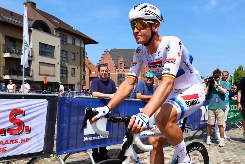 Belgian Tim Merlier of Soudal Quick-Step and pictured before the first stage of the Baloise Belgium Tour cycling race, 198km from Merelbeke-Melle to Knokke-Heist, . The Baloise Belgium Tour takes place from 18 to 22 June. BELGA PHOTO DAVID PINTENS