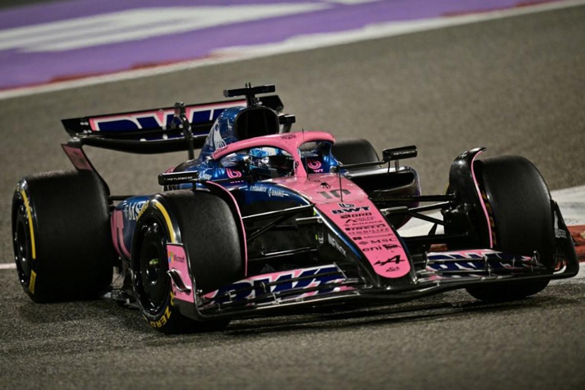 Alpine's French driver Pierre Gasly races during the Bahrain Formula One Grand Prix at the Bahrain International Circuit in Sakhir on April 13, 2025.  Giuseppe CACACE / AFP