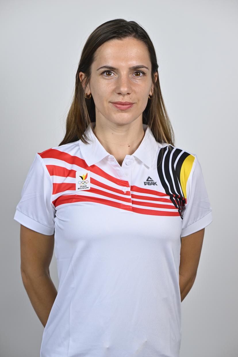 Athlete Hanne Desmet poses for the photographer during the annual training camp of Team Belgium (19-25/05), in Rio Maior, Portugal, Friday 23 May 2025. BELGA PHOTO ERIC LALMAND