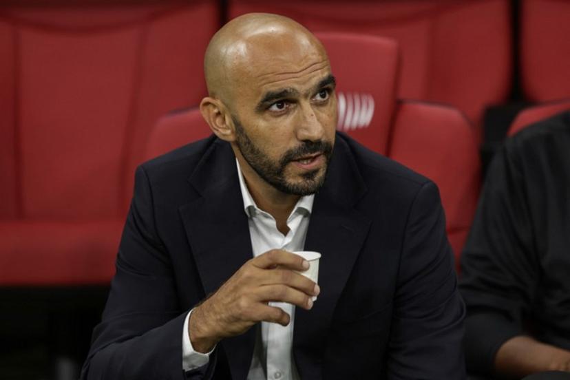 Morocco's coach Walid Regragui sits on the sidelines ahead of the FIFA World Cup 2026 Group E African qualification football match between Morocco and Niger at the Prince Moulay Abdellah Sports Complex in Rabat on September 5, 2025.  Abdel Majid BZIOUAT / AFP