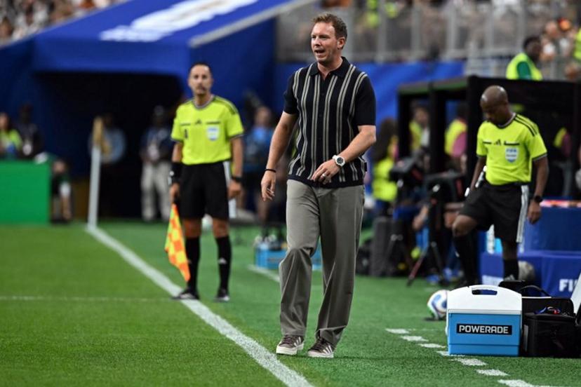 Germany head coach Julian Nagelsmann attends the 2026 World Cup Group E football match between Germany and Curacao at the Houston Stadium in Houston on June 14, 2026.   Paul ELLIS / AFP