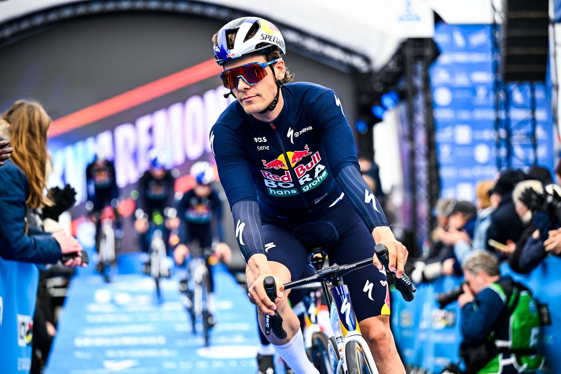 Belgian Arne Marit of Red Bull-BORA-hansgrohe pictured at the start of the 'E3 Saxo Bank Classic' one day cycling race, 208,8km from and to Harelbeke, on Friday 27 March 2026. BELGA PHOTO JASPER JACOBS