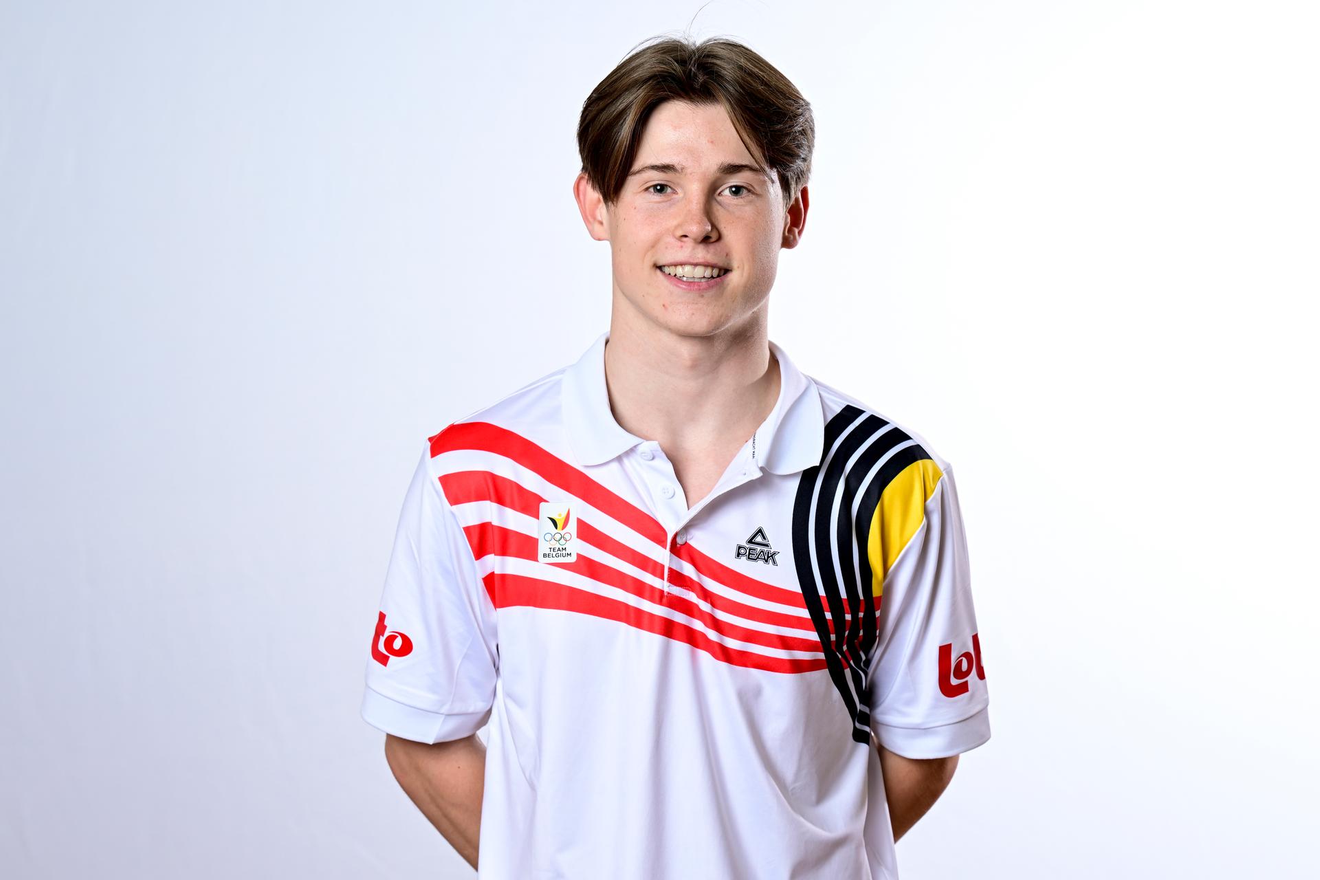 Brent Deklerck pictured during a press conference for the presentation of the Belgian delegation for the World Games in Chengdu, China (07-17/08) on Wednesday 18 June 2025 in Brussels. BELGA PHOTO DIRK WAEM