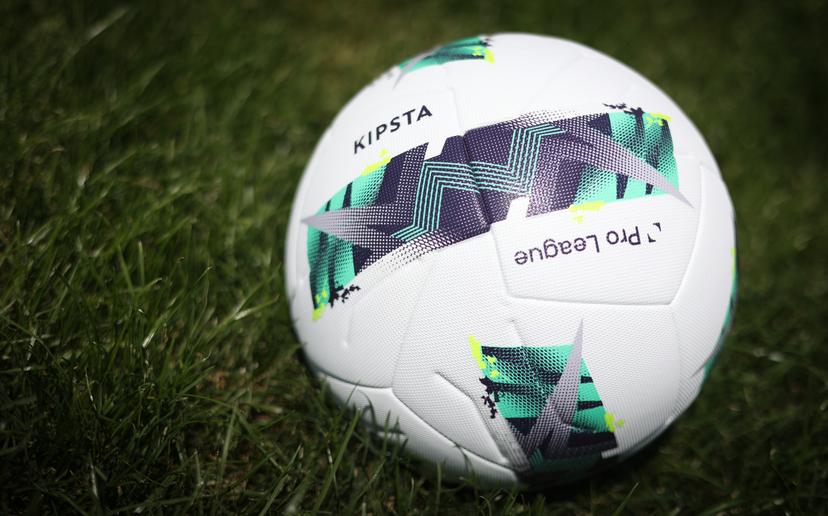 Illustration picture shows the new official match ball by the Pro League, Decathlon and Kipsta, in Brussels, Monday 05 June 2023. From the 2023-2024 season, a new ball will be rolling onto Belgian pitches in the Jupiler Pro League, Challenger Pro League, Lotto Super League, Croky Cup and in the elite youth competitions. Kipsta, Decathlon's football brand, produces and supplies the ball. This is the first time in Belgium that the same ball will be used in all these competitions, from the academy to the first team. BELGA PHOTO VIRGINIE LEFOUR