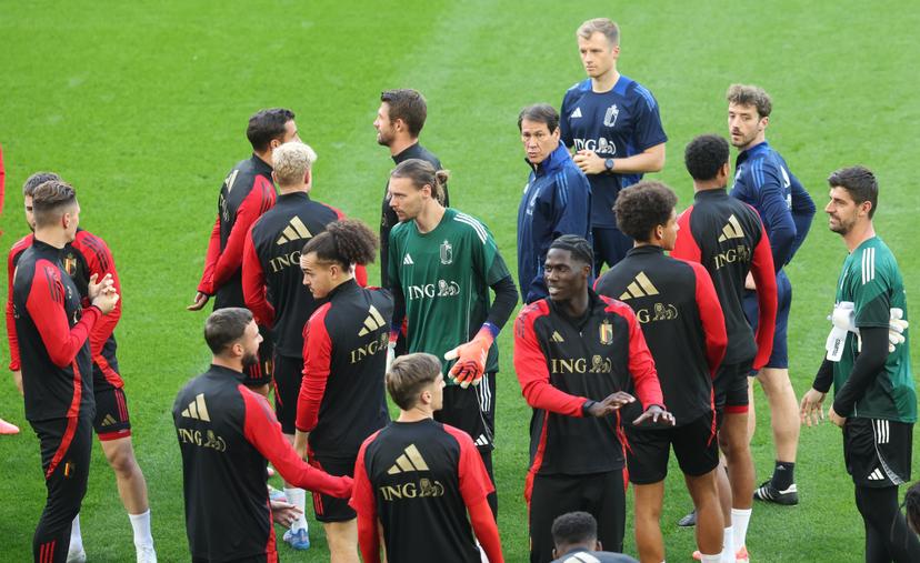Belgium's head coach Rudi Garcia at the start of a press moment of the Red Devils, the Belgian national soccer team, at the Proximus Basecamp in Tubize, Thursday 09 October 2025. The team is preparing for the World Cup 2026 qualifiers against North Macedonia (10/10) and Wales (13/10). BELGA PHOTO VIRGINIE LEFOUR
