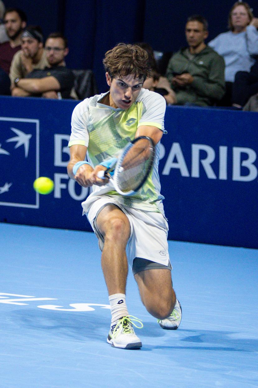 Junior champion Belgian Gilles Arnaud Bailly pictured in action during the European Open ATP tennis tournament in Brussels, on Wednesday 15 October 2025. This year's edition of the tournament is taking place from 12 to 19 October 2025. BELGA PHOTO ZENO DRUYTS