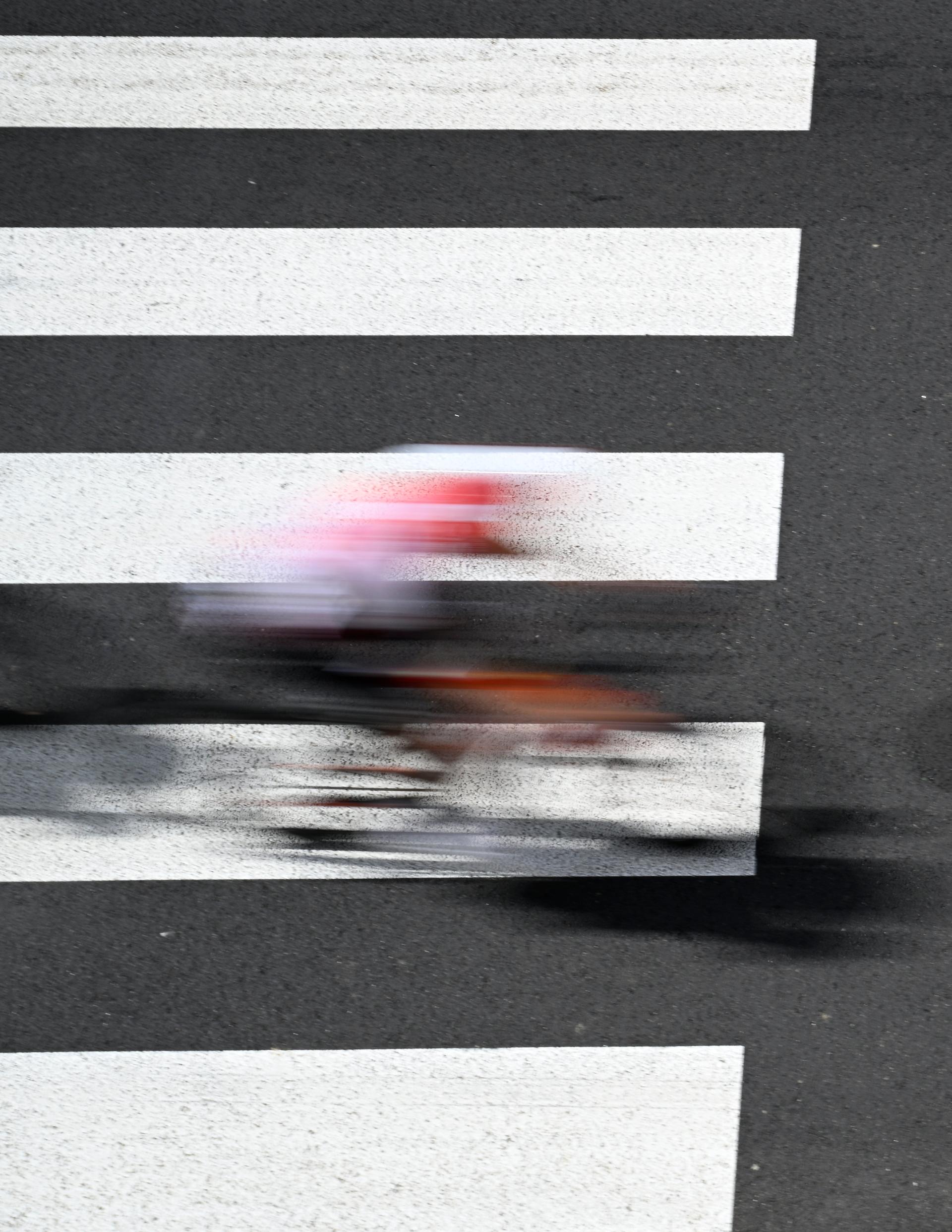 Illustration picture shows a cyclist at a zebra crossing during stage 15 of the 2025 Tour de France cycling race, from Muret to Carcasonne (169 km), on Sunday 20 July 2025 in France. The 112th edition of the Tour de France starts on Saturday 5 July in Lille, France, and will finish in Paris, France on the 27th of July.   BELGA PHOTO JASPER JACOBS