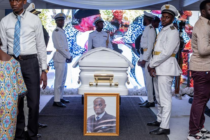 the funeral ceremony of Roger Lukaku, father of Belgian soccer players Romelu and Jordan Lukaku, in Kinshasa, DR Congo, on Thursday 23 October 2025. Roger Lukaku passed away on 28 September at the age of 58 in Kinshasa. BELGA PHOTO ACP ARIS LOKINDA