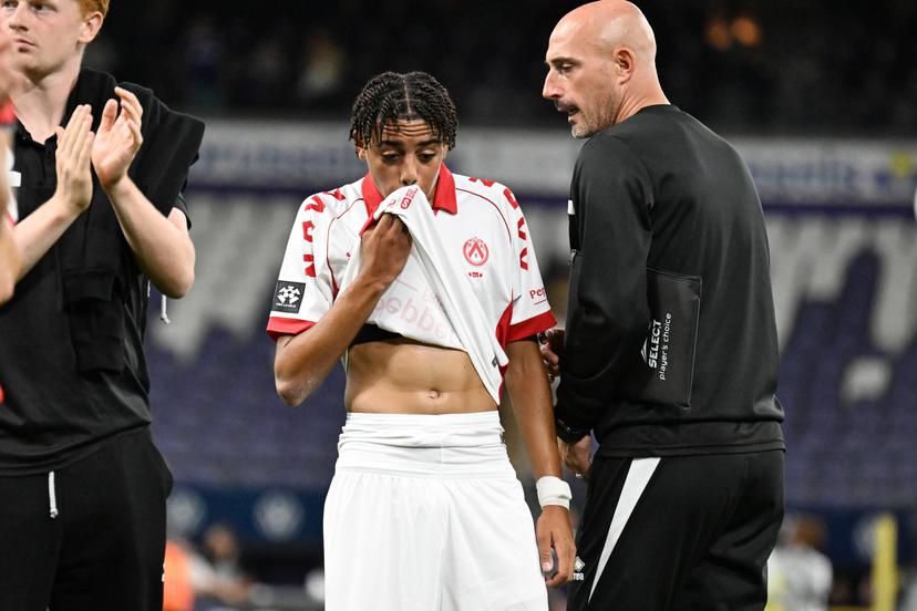 Kortrijk's Anthony Philips looks dejected after losing a soccer match between RSC Anderlecht and KV Kortrijk, Thursday 3 September 2026 in Brussels, on day 3 of the 2026-2027 'Jupiler Pro League' first division of the Belgian championship. The match was postponed so Anderlecht could prepare for European play-offs. BELGA PHOTO MAARTEN STRAETEMANS