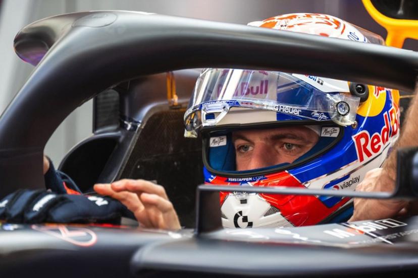 Red Bull Racing's Dutch driver Max Verstappen sits in his car during the first practice session ahead of the Formula One Qatar Grand Prix at the Lusail International Circuit in Lusail on November 28, 2025.  Andrej ISAKOVIC / AFP