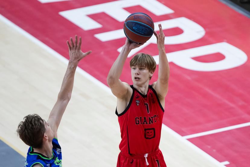 Antwerp's Feie Tallir pictured during a basketball match between Antwerp Giants and Mons-Hainaut, Sunday 26 October 2025 in Antwerp, matchday 5/34 in the 'BNXT League' Belgian/ Dutch first division basket championship. BELGA PHOTO KRISTOF VAN ACCOM