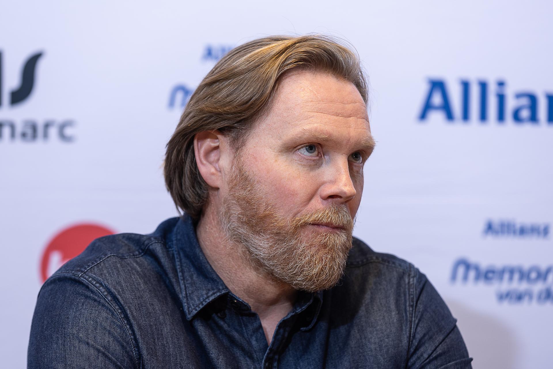 Coordinator Rutger Smith pictured during a press conference of Atletiek Vlaanderen after an information session for the athletes following the commotion of the past weeks regarding the top-level sports policy, Friday 08 November 2024 in Gent. BELGA PHOTO JAMES ARTHUR GEKIERE