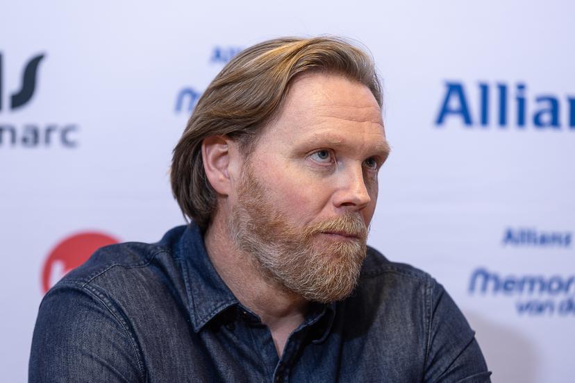 Coordinator Rutger Smith pictured during a press conference of Atletiek Vlaanderen after an information session for the athletes following the commotion of the past weeks regarding the top-level sports policy, Friday 08 November 2024 in Gent. BELGA PHOTO JAMES ARTHUR GEKIERE