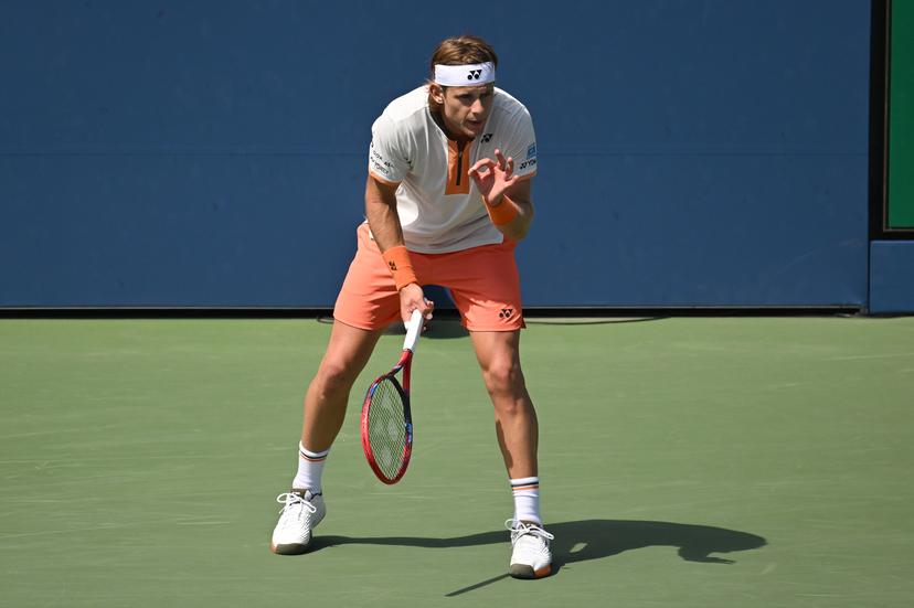 Belgian Zizou Bergs pictured in action during a tennis match against Spanish Munar, in the third round of the men's singles of the 2025 US Open Grand Slam tennis tournament in New York City, USA, Saturday 30 August 2025. BELGA PHOTO TONY BEHAR