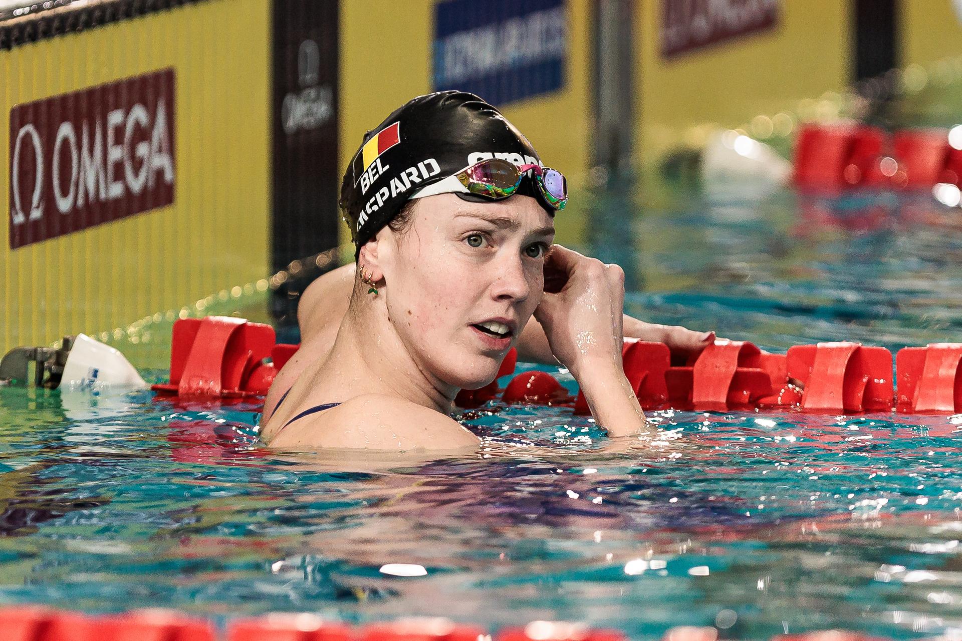 Florine Gaspard of Belgium during Women's 50m Freestyle Semifinal 1 in the European Aquatics Short Course Swimming Championships in Lublin, Poland, on Saturday 06 December 2025. BELGA PHOTO NIKOLA KRSTIC