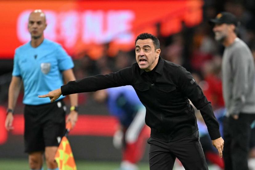 Netherlands' coach Xavi Hernandez gestures during the UEFA Nations League (League A, Group A2) football match between Netherlands and Germany at Johan Cruijff ArenA in Amsterdam on September 24, 2026.  NICOLAS TUCAT / AFP