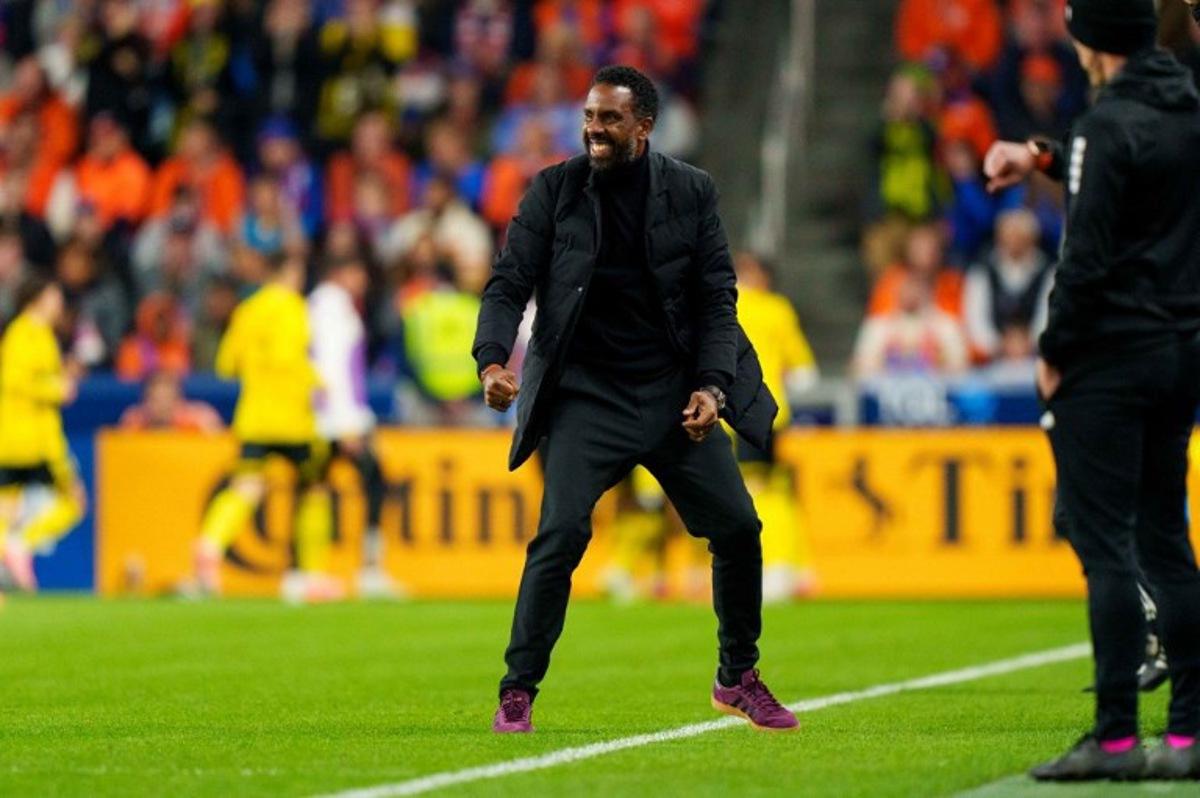 (FILES) Head Coach of MLS team Columbus Crew France's Wilfried Nancy celebrates after a goal against FC Cincinnati during the MLS Playoff match at TQL Stadium in Cincinnati, Ohio  on November 8, 2025.   Celtic appointed Frenchman Wilfried Nancy as the new manager of the Scottish champions on December 3, 2025, on a two-and-a-half year contract.  Nancy, 48, moves to Glasgow from US side Columbus Crew, where he won the MLS Cup in 2023.  Chris Carter / GETTY IMAGES NORTH AMERICA / AFP