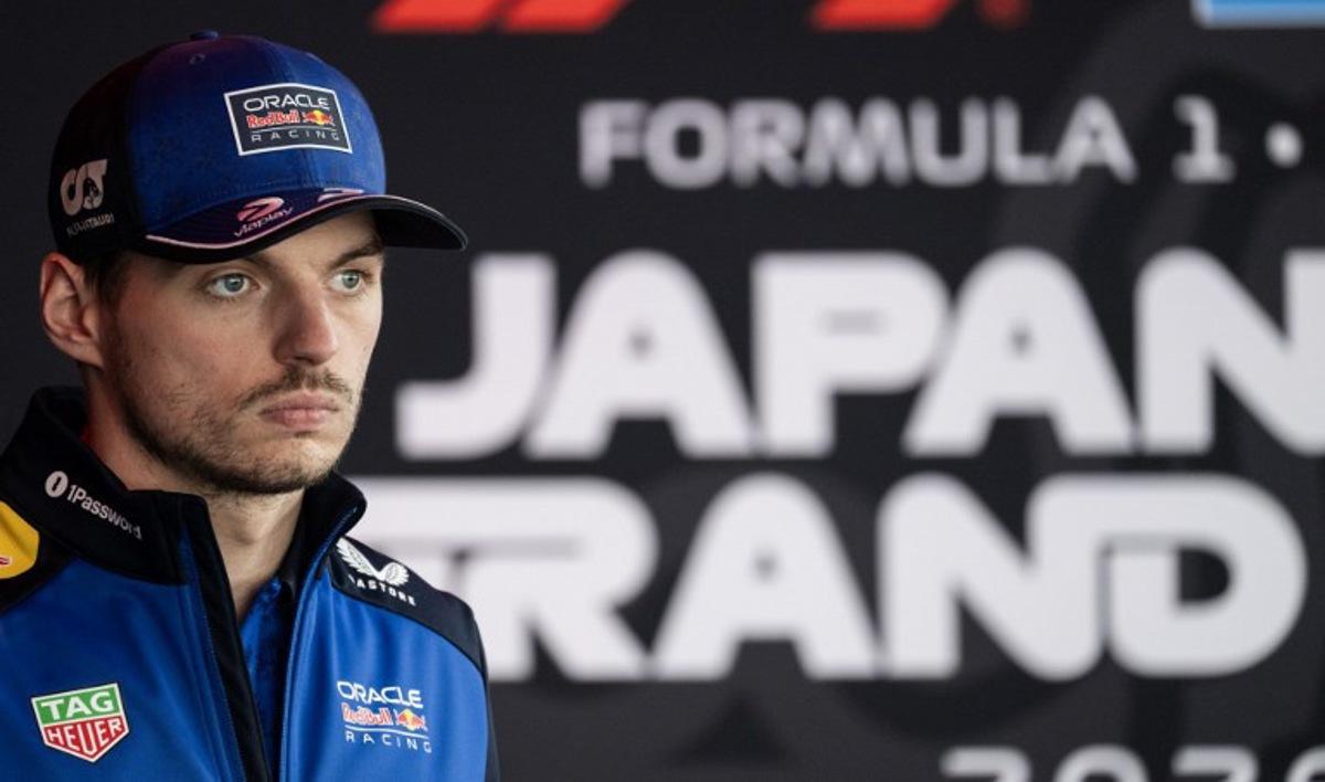 Red Bull Racings's Dutch driver Max Verstappen prepares to speak to the press ahead of the Formula 1 Japanese Grand Prix in Suzuka on March 26, 2026.  ANDREW CABALLERO-REYNOLDS / AFP