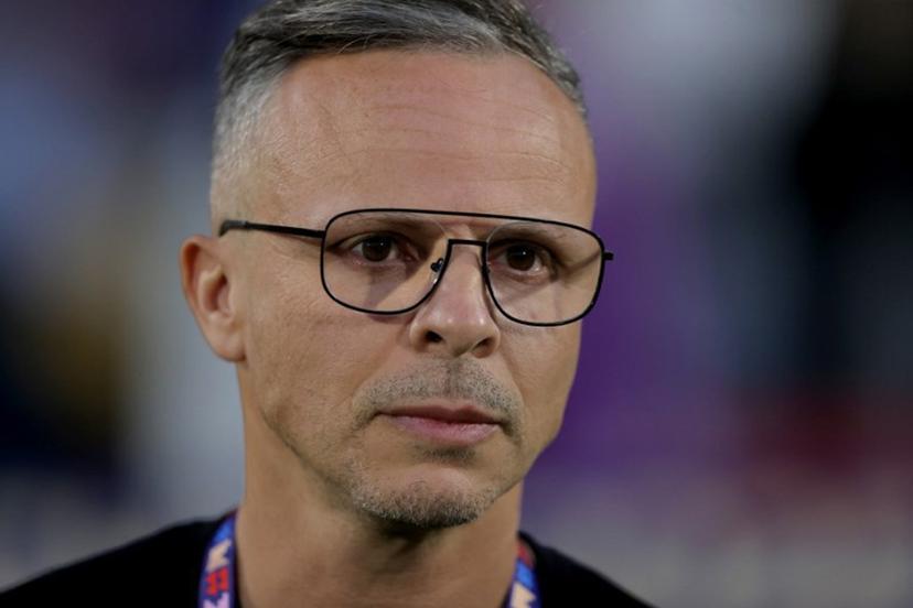 Morocco's head coach Mohamed Ouahbi looks on before the 2025 FIFA U-20 World Cup final football match between Argentina and Morocco at the National Stadium in Santiago on October 19, 2025.  Javier TORRES / AFP