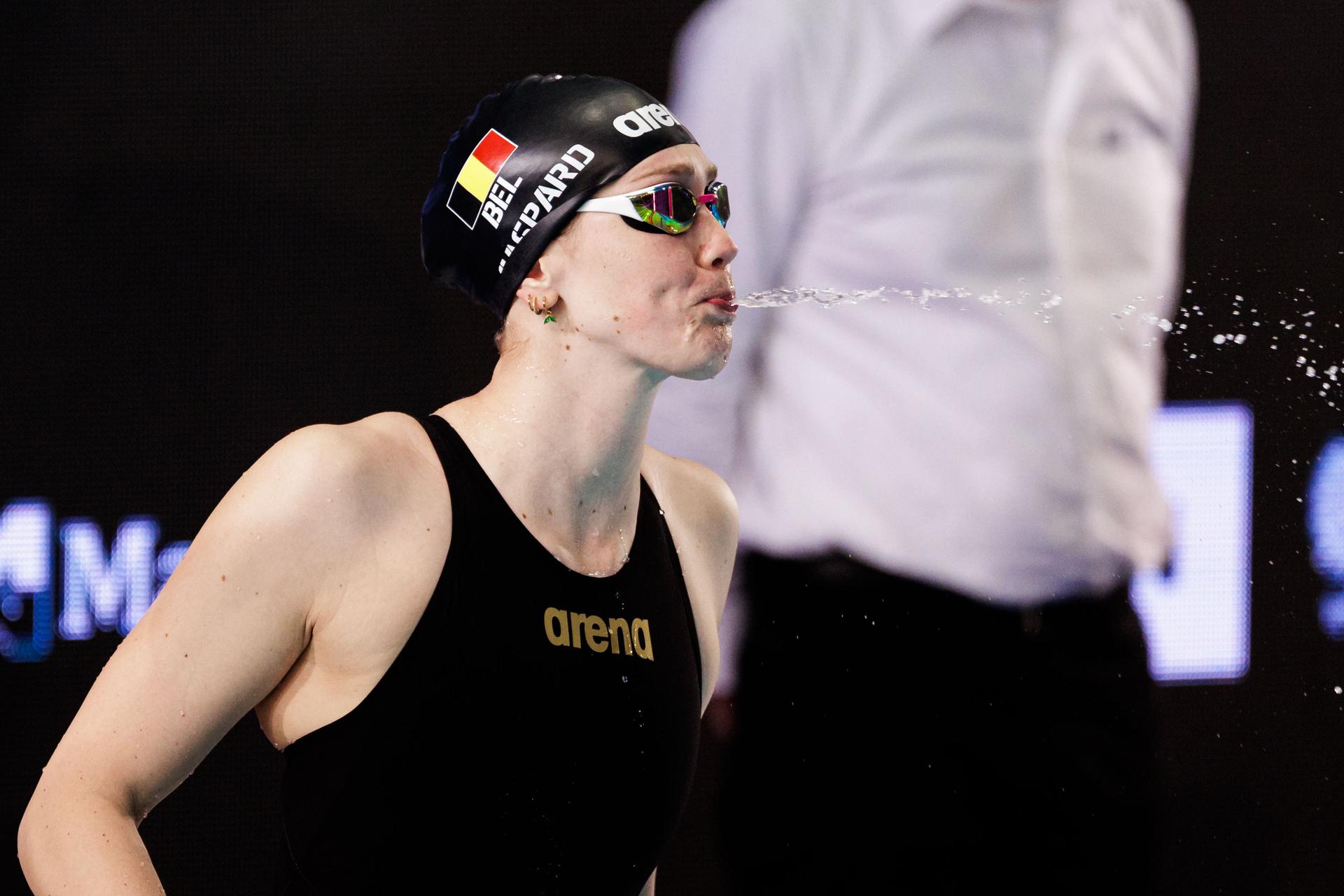 Florine Gaspard of Belgium pictured during the women 100 meter breaststroke final at the European Aquatics Short Course Swimming Championships in Lublin, Poland, on Wednesday 03 December 2025. BELGA PHOTO NIKOLA KRSTIC