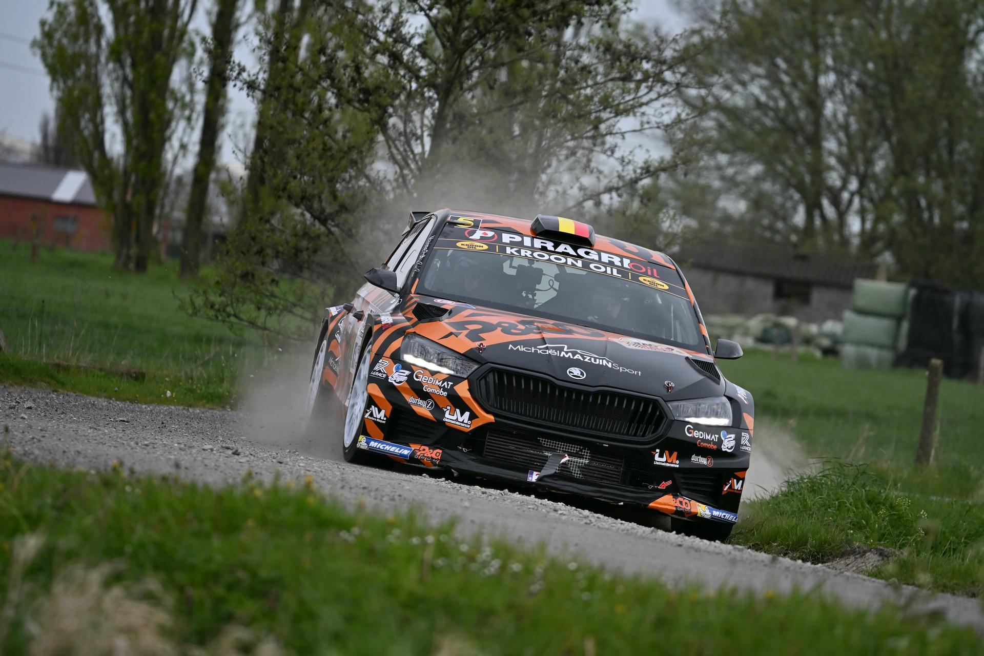 ATTENTION EDITORS - HAND OUT PICTURES - EDITORIAL USE ONLY - MANDATORY CREDIT 'BRC'  This handout picture, distributed by Eric Dupain, shows Maxime Potty and Herman Renaud during the TAC Rally in Tielt, on Saturday 11 April 2026.  PHOTO HANDOUT BRC  *** Belga and Belga Editorial Board decline all responsibility regarding the content of this picture. ***