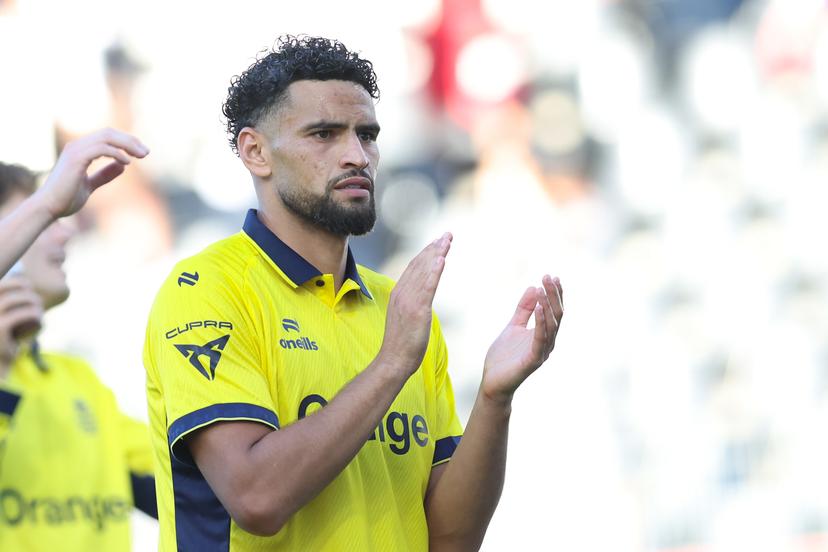 Union's Adem Zorgane celebrates after a soccer match between Sporting Charleroi and Royale Union Saint-Gilloise, Saturday 5 September 2026 in Charleroi, on day 5 of the 2026-2027 'Jupiler Pro League' first division of the Belgian championship. BELGA PHOTO BRUNO FAHY