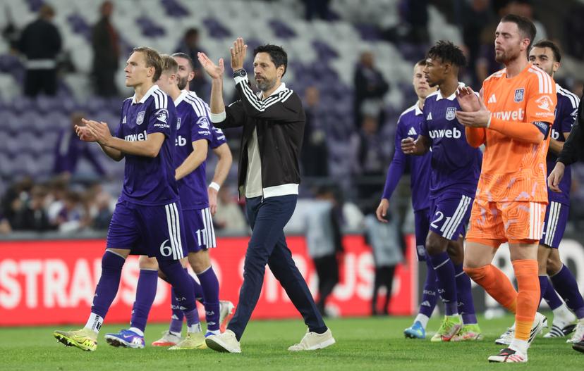 Anderlecht's head coach Vitor Bruno pictured after a soccer game between Belgian RSC Anderlecht and French Olympique Lyonnais, Wednesday 16 September 2026 in Brussels, on the first day (out of 8) of the league phase of the UEFA Europa League tournament.  BELGA PHOTO VIRGINIE LEFOUR