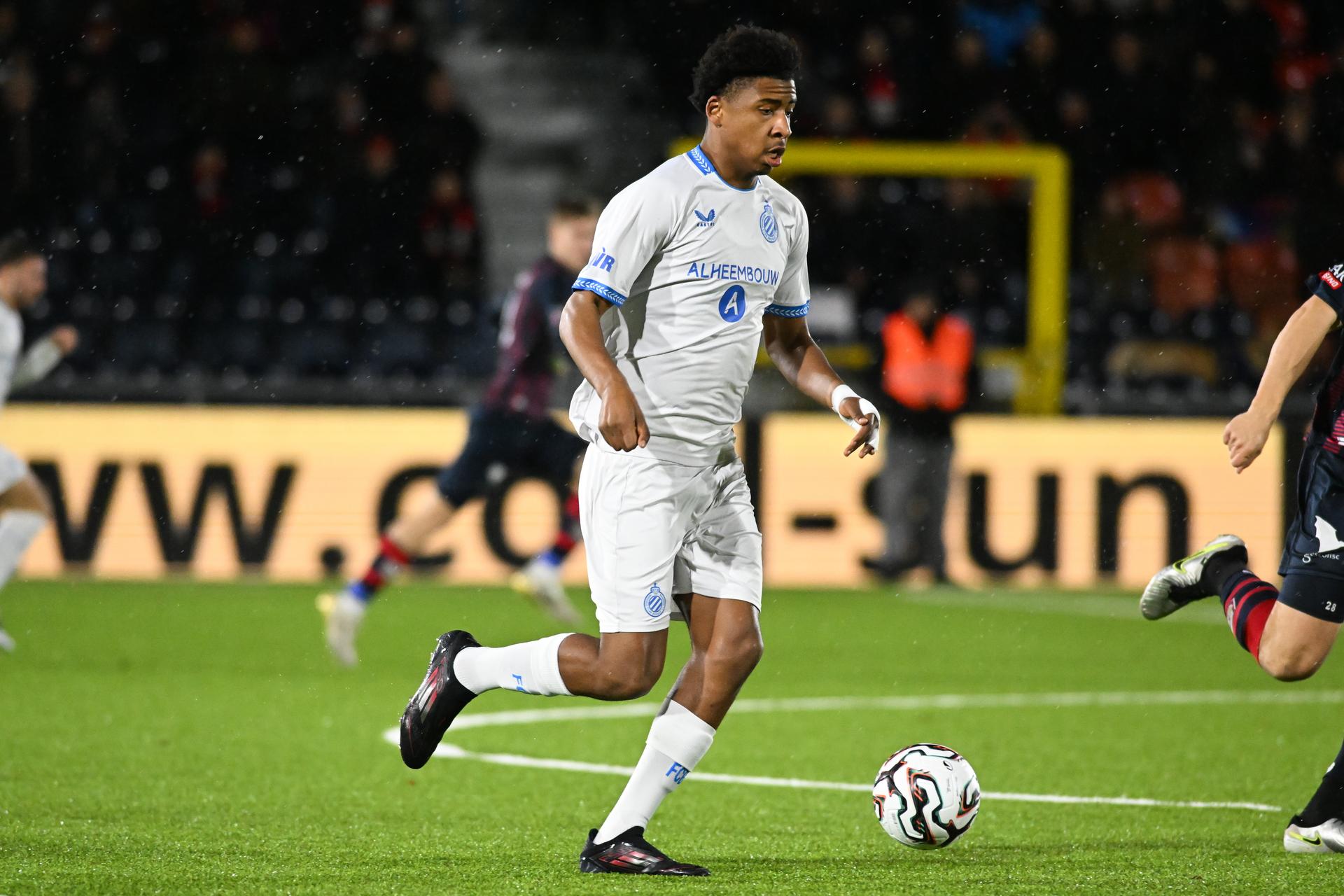 Club's Yanis Musuayi pictured in action during a soccer game between RFC Liege and Club NXT, Friday 20 February 2026 in Liege, on day 26 (out of 30) of the 2025-2026 'Challenger Pro League' 1B second division of the Belgian championship. BELGA PHOTO JILL DELSAUX