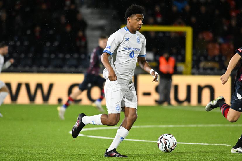 Club's Yanis Musuayi pictured in action during a soccer game between RFC Liege and Club NXT, Friday 20 February 2026 in Liege, on day 26 (out of 30) of the 2025-2026 'Challenger Pro League' 1B second division of the Belgian championship. BELGA PHOTO JILL DELSAUX