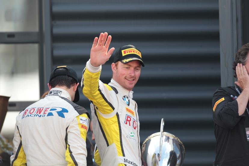 Belgian driver Maxime Martin and his teammates Austrian Philipp Eng and British Alex Sims win the 24 hours of Francorchamps racing event in Spa-Francorchamps, on Sunday 31 July 2016. BELGA PHOTO GEORGES DE COSTER