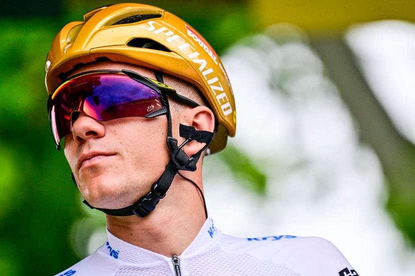 Belgian Remco Evenepoel of Soudal Quick-Step pictured at the start of stage 14 of the 2025 Tour de France cycling race, from Pau to Luchon-Superbagneres (183 km), on Saturday 19 July 2025 in France. The 112th edition of the Tour de France starts on Saturday 5 July in Lille, France, and will finish in Paris, France on the 27th of July. BELGA PHOTO DIRK WAEM