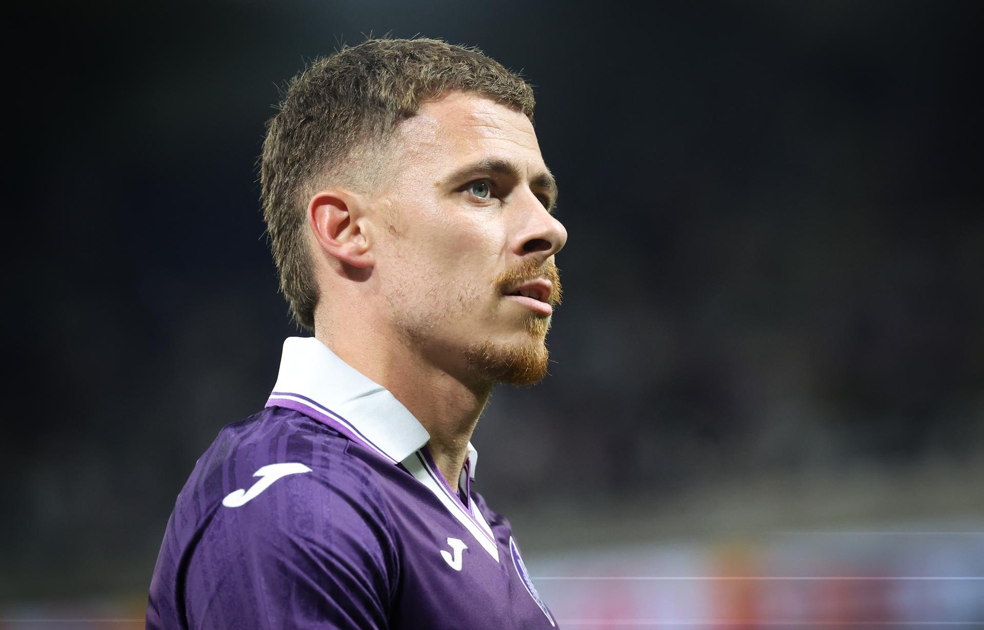 Anderlecht's Thorgan Hazard pictured during a soccer match between RSC Anderlecht and Sint-Truidense V.V., Thursday 21 May 2026 in Brussels, on the ninth day of the Champion's Play-off of the 2025-2026 'Jupiler Pro League' first division of the Belgian championship. BELGA PHOTO VIRGINIE LEFOUR