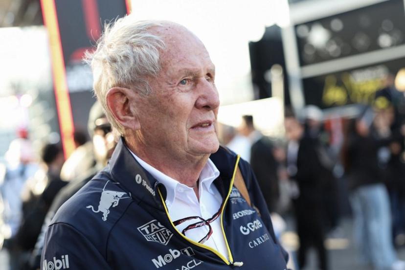 Red Bull Racing team consultant Helmut Marko arrives for the first practice session for the Las Vegas Formula One Grand Prix at the Las Vegas Strip Circuit in Las Vegas, Nevada, on November 20, 2025.  Patrick T. Fallon / AFP