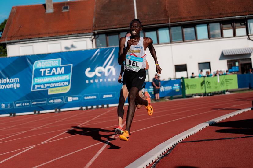 Belgian Isaac Kimeli pictured in action during the European Athletics Team Championships, in Maribor, Slovenia, Saturday 28 June 2025. Team Belgium is competing in the second division on 28 and 29 June. BELGA PHOTO CHIARA MONTESANO