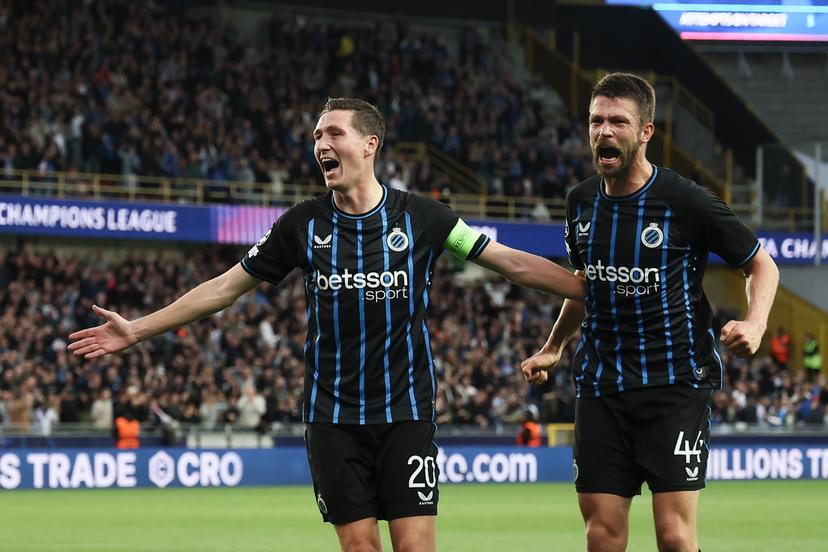 Club's Hans Vanaken celebrates after scoring during a soccer game between Belgian Club Brugge KV and French AS Monaco, in Brugge on Thursday 18 September 2025, on the opening day of the League phase of the UEFA Champions League tournament. BELGA PHOTO BRUNO FAHY