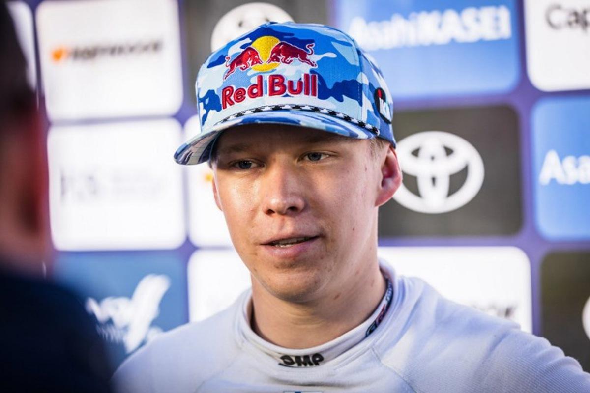 Finnish driver Kalle Rovanpera is pictured is pictured during the regroup section at the WRC Rally Finland in Jyvaskyla, Finland on August 2, 2025.  Valtteri Vainio / Lehtikuva / AFP
