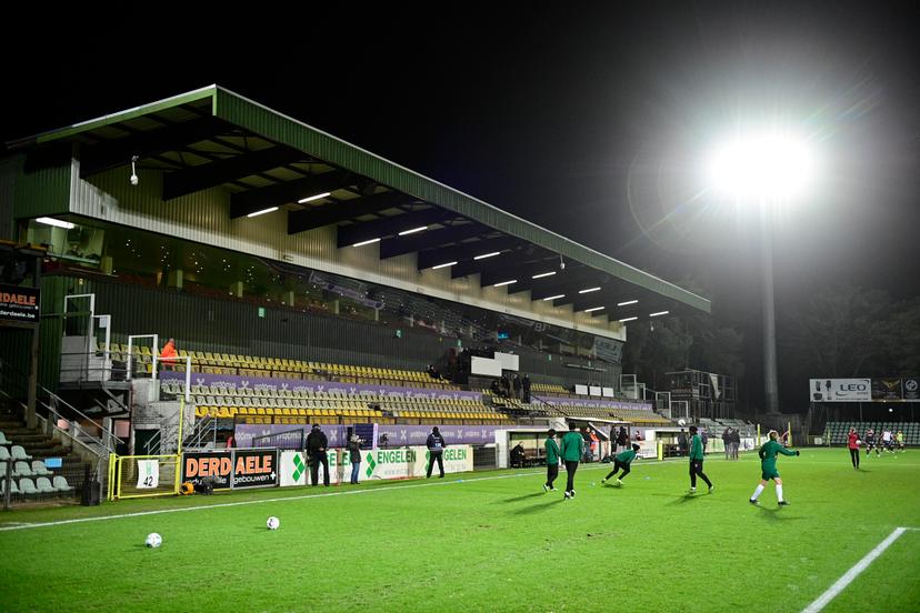 Illustration picture shows Lommel's Soevereinstadion stadium before the start of a soccer match between Lommel SK and KMSK Deinze, Friday 29 January 2021 in Lommel, on day 17 of the 'Proximus League' 1B second division of the Belgian soccer championship. BELGA PHOTO YORICK JANSENS