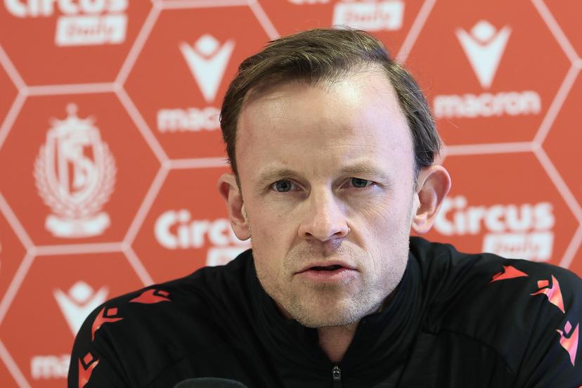 Standard's head coach Vincent Euvrard pictured during a press conference of Belgian soccer team Standard de Liege, Friday 30 January 2026 in Liege, on the next game, a clasico against RSC Anderlecht, in the 'Jupiler Pro League' first division of the Belgian championship. BELGA PHOTO BRUNO FAHY