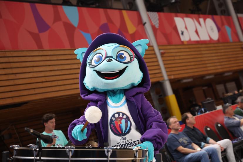 picture taken during the first game in the group stage (group C) between Belgian national women team 'the Belgian Cats' and Portugal, in Brno, Czech Republlic, on , at the FIBA Women's EuroBasket 2025.  BELGA PHOTO VIRGINIE LEFOUR