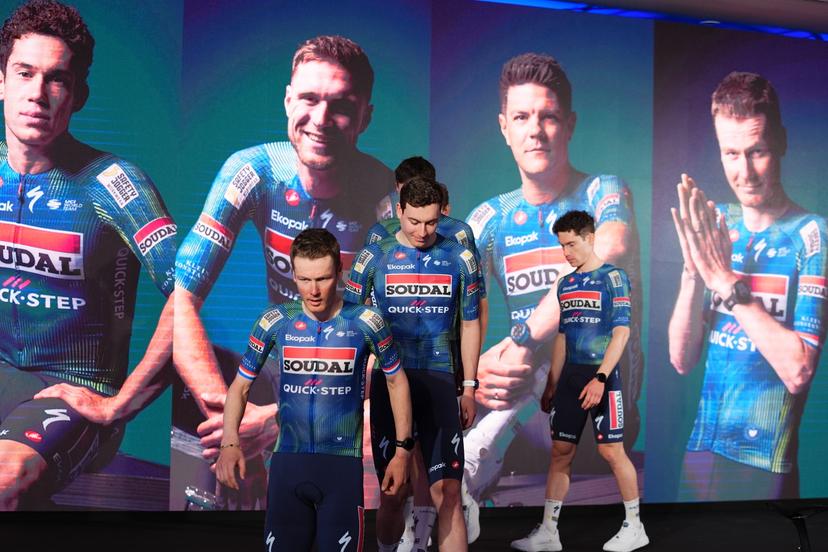 The team presentation of the Soudal Quick-Step cycling team in Calpe, Spain, Thursday 08 January 2026. BELGA PHOTO JOMA GARCIA