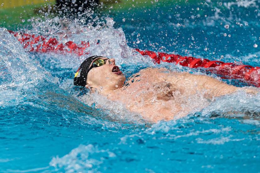 Belgium's Noah Verreth pictured during the men's 100m Backstroke semifinal at the European Aquatics Short Course Swimming Championships in Lublin, Poland, on Thursday 04 December 2025. BELGA PHOTO NIKOLA KRSTIC