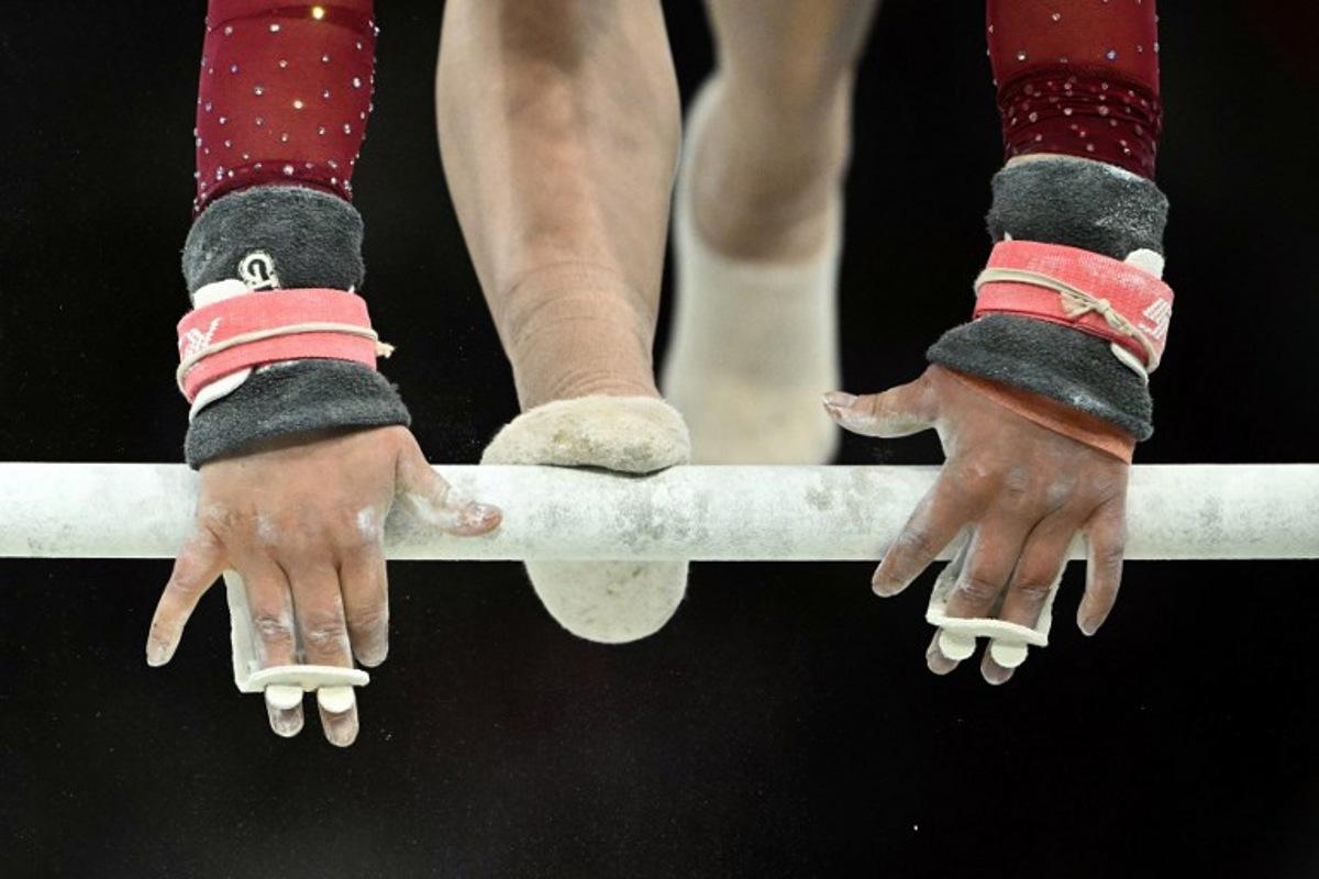 Mexico's Alexa Moreno competes in the uneven bars event of the artistic gymnastics women's qualification during the Paris 2024 Olympic Games at the Bercy Arena in Paris, on July 28, 2024.  Lionel BONAVENTURE / AFP