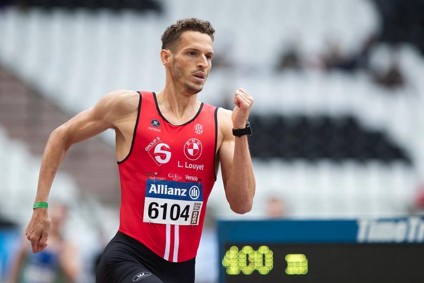 Belgian Dylan Borlee pictured in action during the Belgian athletics championships, Saturday 02 August 2025 in Brussels. The Belgian championships take place from 2-3 August, 2025. BELGA PHOTO KRISTOF VAN ACCOM