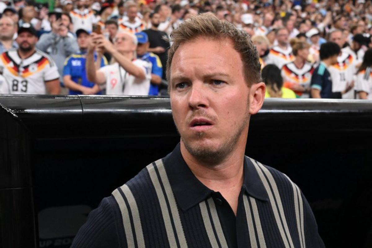Germany's coach Julian Nagelsmann is seen ahead of the 2026 World Cup Group E football match between Germany and Curacao at the Houston Stadium in Houston on June 14, 2026.   Paul ELLIS / AFP